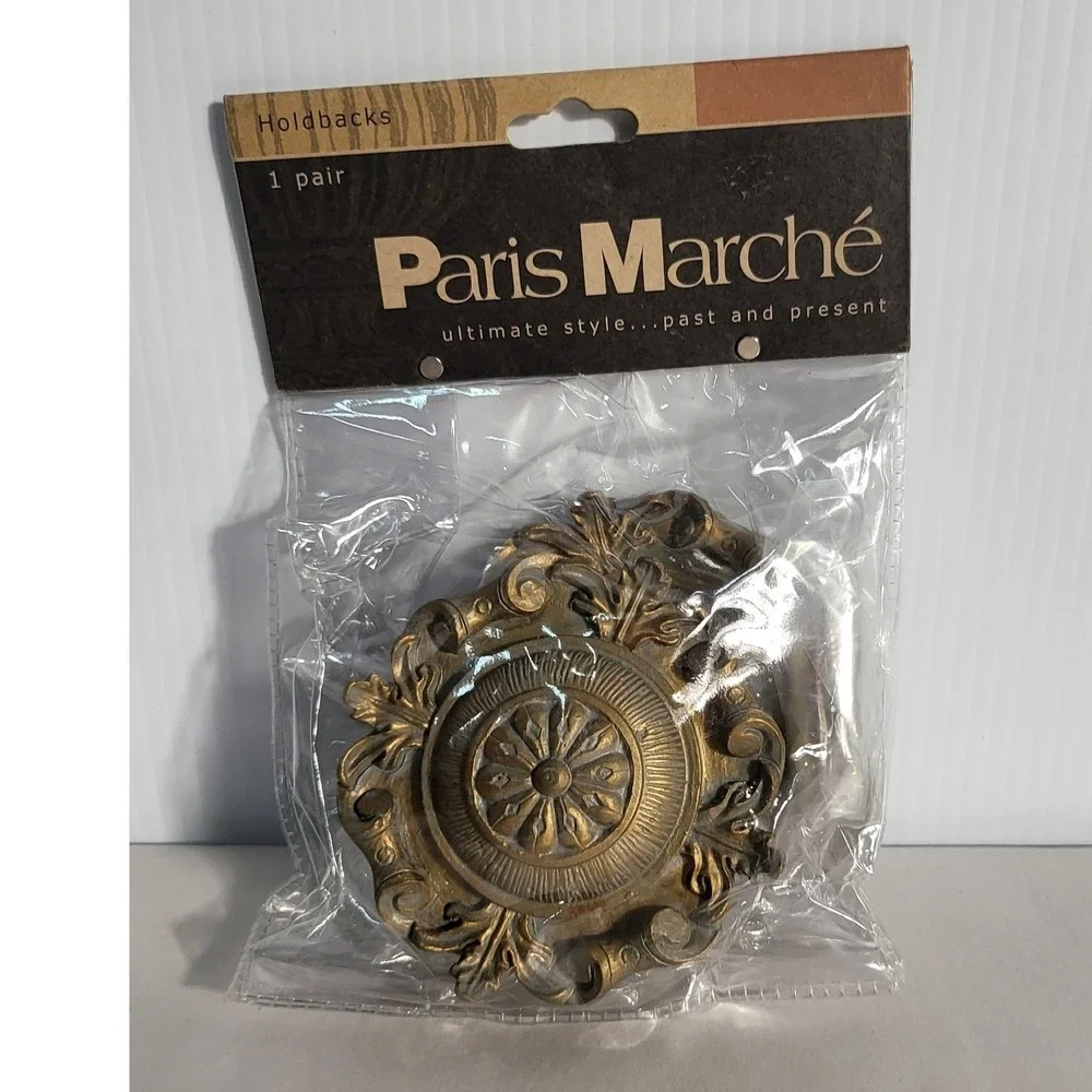 Paris Marche Curtain Tiebacks Holdbacks Drapes Bronze Home Decor, 1 Pair - Picture 2 of 5